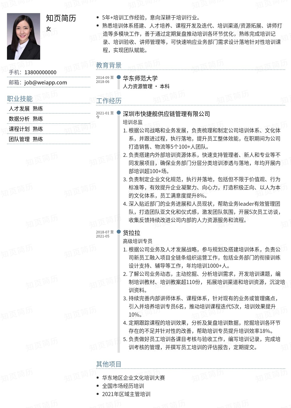 简历模板,个人简历模板大全,专业简历模板免费下载-知页简历