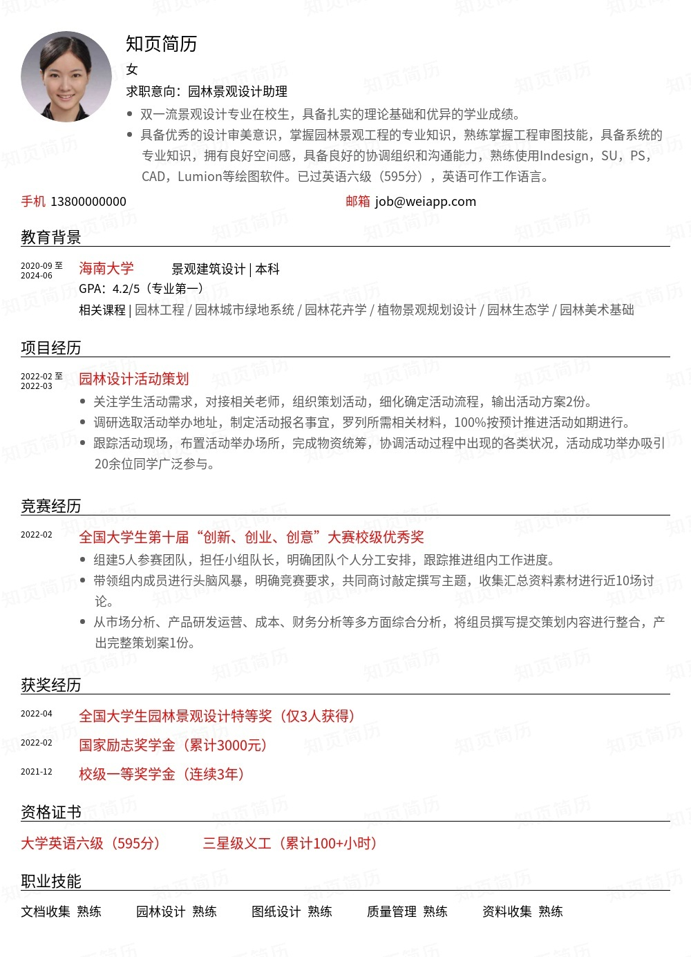 简历模板,个人简历模板大全,专业简历模板免费下载-知页简历