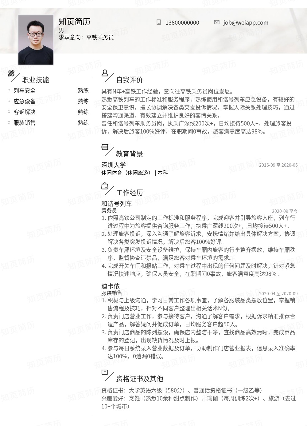 简历模板,个人简历模板大全,专业简历模板免费下载-知页简历